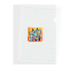 IKA_0120のカラフルな猫 Clear File Folder