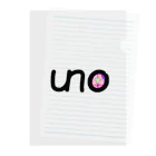 unoのUNOロゴ×ドットビキニヒップ Clear File Folder