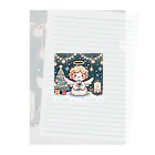 たまき工房の呑(どん)天使のクリスマスデフォルメ Clear File Folder