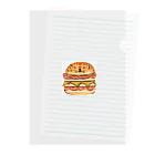 ひとやすみ　らいふのハンバーガーねこ Clear File Folder