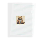 machakooのぽっちゃり猫 Clear File Folder