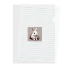 yuwapapaのウサギプリントグッズ🐇 Clear File Folder