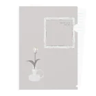 rilybiiのチューリップと花瓶とフレーム Clear File Folder