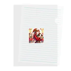 SAKIのクリスマスに歌う女性 Clear File Folder