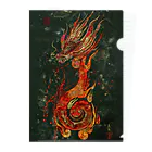 REISEI麗清-ARTの書画家：麗清REISEI「炎龍 FIRE DRAGON」3 Clear File Folder