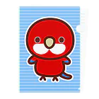 いんこ屋堂のナナクサインコ（レッド） Clear File Folder