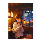 卯月なのかのMountain Journey　〜峻険の先に待つ絶景の旅〜　No.4「山小屋での夜」 Clear File Folder