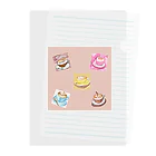 Sweet_moonLaboのSweet　cafe Clear File Folder