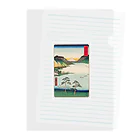 浮世絵屋の広重「冨二三十六景㉘　信州諏訪之湖」歌川広重の浮世絵 Clear File Folder