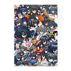 seidenkiburokkoriの静ブロちゃんいっぱいグッズ Clear File Folder