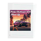 ｱｰﾄｷﾞｬﾗﾘｰ こっそり堂 (笑のDodge Challenger 1972 Miami cityモンスターマシーン Clear File Folder