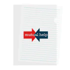 古着風作製所のmutual help 助け合い Clear File Folder