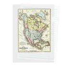 Fred HorstmanのOld Map Of North America.  北 アメリカ の 古 地図。 Clear File Folder