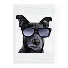 dogstagram.jpのサングラスをかけた犬 クリアファイル