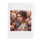 Olivi　Styleの花の中で呼び止められる女性 Clear File Folder