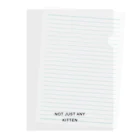 The Kitten ™︎のNOT JUST ANY KITTEN Clear File Folder