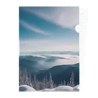 awawoの青空と山の風景 クリアファイル