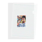 シロクロチャンネル　クロのアメリカン Clear File Folder