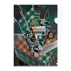 世界美術商店の縞模様のテーブルクロスのある静物画 / Still Life with Checked Tablecloth Clear File Folder