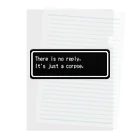 NEW.Retoroの『There is no reply. It's just a corpse.』白ロゴ Clear File Folder