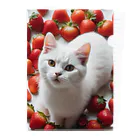 kiryu-mai創造設計のいちごねこ・スクエア Clear File Folder