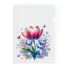 レベルUPのチューリップ×ダイヤモンド Clear File Folder