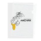 ツバメインダストリ株式会社のアーカックス　ハッチデザイン（黒ライン） Clear File Folder