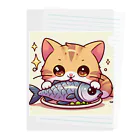 zuuu-の魚を前にドヤ顔にゃんこ☆ Clear File Folder