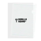 GORILLA SQUAD 公式ノベルティショップのGORILLA SQUAD ロゴ黒 Clear File Folder