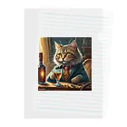 飲酒ちゃんの酒が好きな猫（社長） Clear File Folder