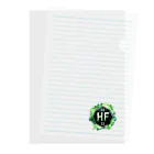 science closet（科学×ファッション）の元素シリーズ　~ハフニウム Hf~ Clear File Folder