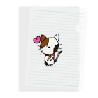 ねこ日和のねこ日和（ぶち猫） Clear File Folder