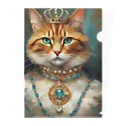 esmeralda64のパライバトルマリンの瞳の猫 Clear File Folder