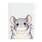 もふっとチンチラ🐭のばんざいチンチラ Clear File Folder