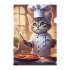 キャリーのcooking猫 クリアファイル