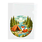 Forêt de Renardsのきつねキャンプ Clear File Folder