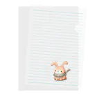 ふわもこぽんすけの店の冬のうさぎさん Clear File Folder