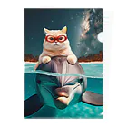 猫と紡ぐ物語のイルカと猫が海を共に泳ぐ異種間の絆が存在 Clear File Folder