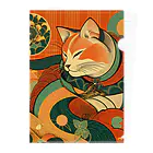 あずきば-あたりの着物猫シリーズ Clear File Folder