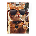 negiNegiのタバコを吸うグラサン猫 Clear File Folder