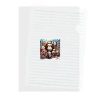 AQUAMETAVERSEのパンダサンタ　なでしこ1478 Clear File Folder