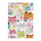 F2 Cat Design Shopのbeloved cats 002 Clear File Folder