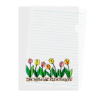 sari'sのThe blooming tulip flowers Clear File Folder