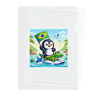 Enjoy 旅SUP!の旅ペンギン　ブラジル　アマゾンでSUP！！ Clear File Folder