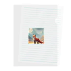 ブルーレイの冒険と勇気の象徴となる探検者の狐 Clear File Folder