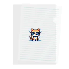 BinaryStoreのきらりんサングラスにゃんこ Clear File Folder