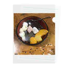 saitama-eit88の蕎麦屋　食後の白玉あんみつ クリアファイル