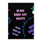 黒猫たんとちゃんのblack baby cat クリアファイル