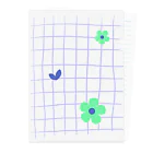 sansamのgrid flower Clear File Folder