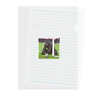 ganeshaのサッカーでゴールを守る白黒のゴリラ Clear File Folder